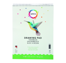 Bloc à dessin Qrea 24x32cm 24 feuilles 160g spirale