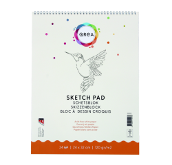 Bloc à croquis Qrea 24x32cm 24 feuilles 120g spirale