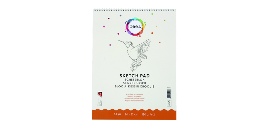 Qrea Sketch Pad 24x32cm 24 sheets 120g spiral