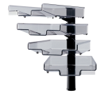 Colonne pivotante avec 4 bacs courrier