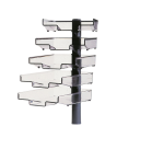 Colonne pivotante avec 5 bacs courrier