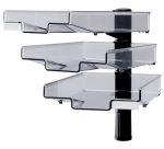 Colonne pivotante avec 3 bacs à courrier