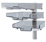 Briefkörbe Hanza 3 x drehbar Säulenkörbe