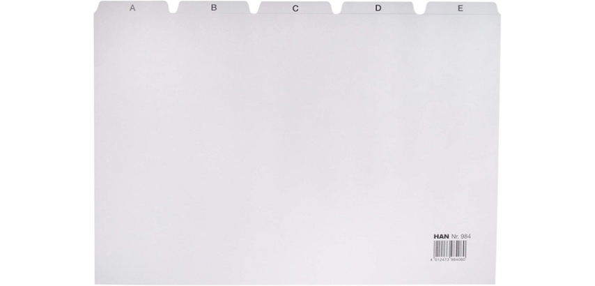 Intercalaire Han alphabet HA-984 gris clair