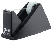 Plakbandhouder Tesa eco&crystal 59045 zwart met 1 rol tape 19mmx10m