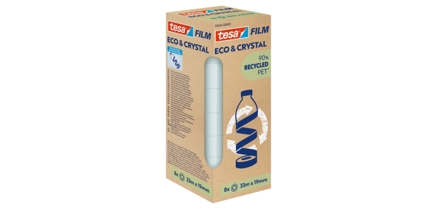 Tesa eco & crystal adhesive tape 59044 19mmx33m transparent 8 rolls