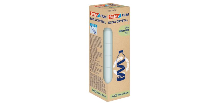 Tesa Klebeband eco & crystal 59043 19mmx10m transparent 8 Rollen