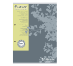 Bloc de cours Clairefontaine Forever Calligraphe A4 carr 5x5mm 2 perf 200 pages 70g gris