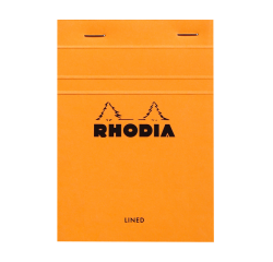 Rhodia orange head stapled pad no13, lined, a6 - orange|