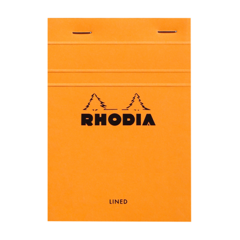 Schrijfblok Rhodia A6 lijn 80 vel 80gr oranje