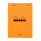 Schrijfblok Rhodia A6 lijn 80 vel 80gr oranje