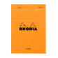 Schrijfblok Rhodia A6 lijn 80 vel 80gr oranje