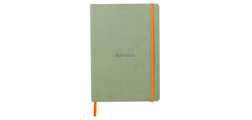 Notitieboek Rhodia A5 lijn 80 vel 90gr celadon