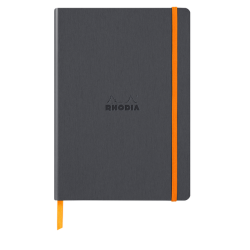 Notitieboek Rhodia A5 lijn 80 vel 90gr titanium
