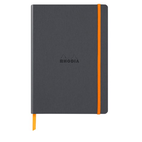 Carnet de notes Rhodia A5 ligné 80 feuilles 90g titanium