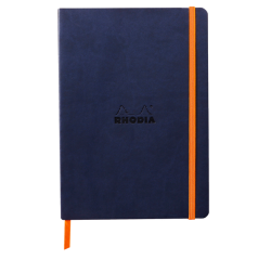 Rhodiarama a5 softcover notebook lined - night blue