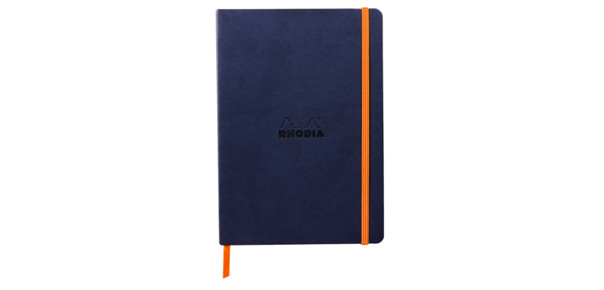 Carnet de notes Rhodia A5 ligné 80 feuilles 90g bleu nuit