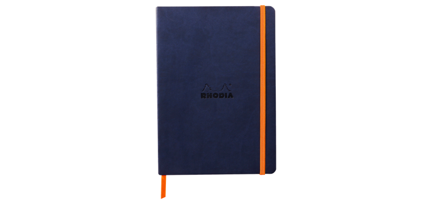 Carnet de notes Rhodia A5 ligné 80 feuilles 90g bleu nuit