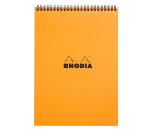 Bloc Rhodia A4 ligné 160 pages 80g spirale orange