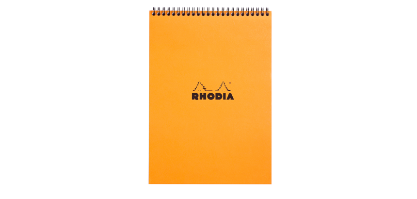 Bloc Rhodia A4 ligné 160 pages 80g spirale orange