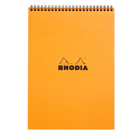 Bloc Rhodia A4 ligné 160 pages 80g spirale orange