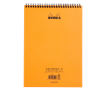 Bloc Rhodia A4 ligné 160 pages 80g spirale orange