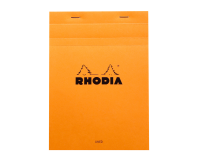 Schrijfblok Rhodia A5 lijn 80 vel 80gr met kantlijn oranje