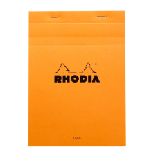 Bloc Rhodia A5 ligné + marge 80 feuilles 80g orange