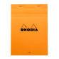 Bloc Rhodia A5 ligné + marge 80 feuilles 80g orange