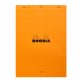 Bloc Rhodia A4 ligné + marge 80 feuilles 80g orange