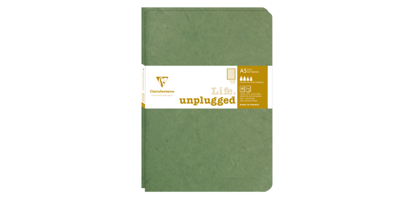 Clairefontaine A5 lined notebook 96 pages 90g green 2 pieces