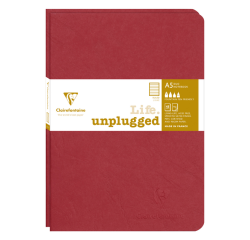 Age bag DUO stapled notebook, 14.8x21cm 96p red - Red