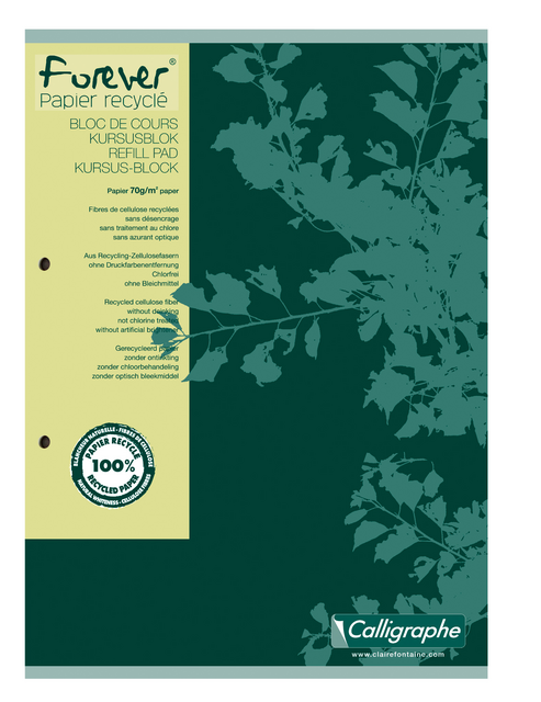 Clairefontaine 68196C - Spiral Binding, 50 Sheets, DIN A4, 21 x 29.7 cm