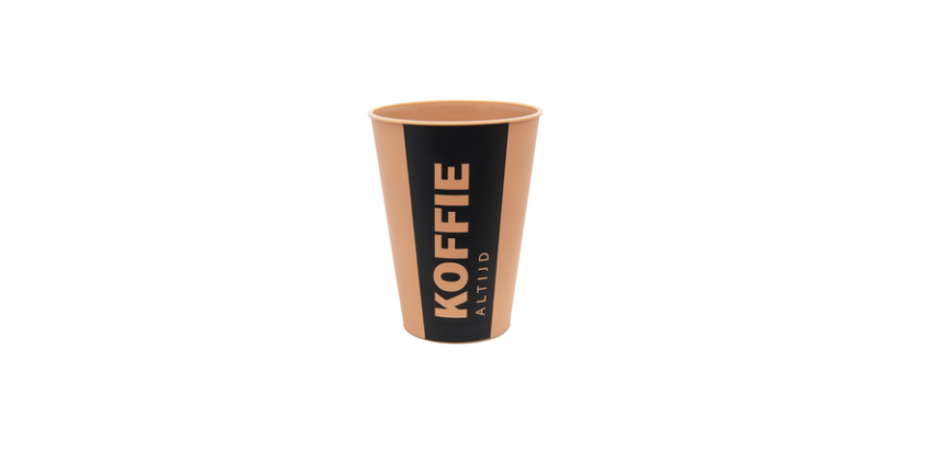 IEZZY 180ml reusable cup "Altijd Koffie" brown 20 pieces