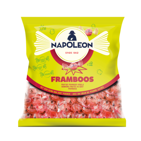 Snoep Napoleon framboos zak 1kg