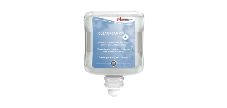 Mousse lavante SCJ Clear Foam Pure sans parfum 1L