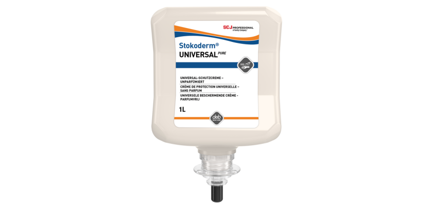 Crème mains SCJ Stokoderm Universal Pure sans parfum 1L