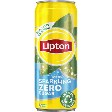 Frisdrank Lipton Ice Tea sparkling zero blik 330ml