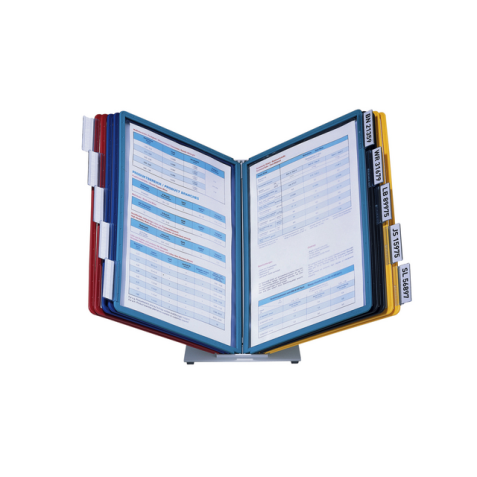 Système de consultation Durable Vario avec 10 pochettes A4 acier