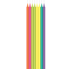 Bougie Haza Kong bright 15cm 16 pièces assorti