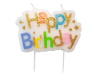 Bougie Happy Birthday 10,5cm
