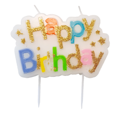 Bougie Happy Birthday 10,5cm