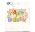 Kaarsje Happy 'Happy birthday' 10.5cm