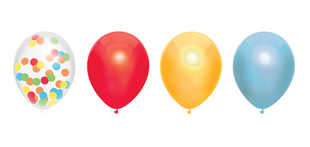 Ballon Haza Over The Rainbow 30cm 6 pièces assorti