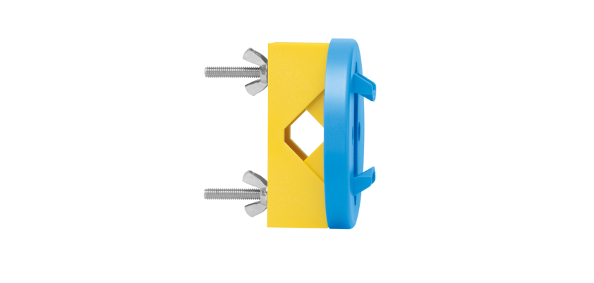 Support mural Martor pour collecteur lames usagées jaune