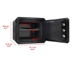 Coffre-fort MasterLock contre feu et eau électronique fermeture combi L noir