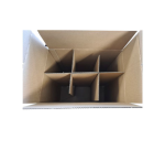 Flesverpakking IEZZY 6 vakken bruin 10 stuks