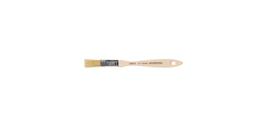 Brosse plate Qrea soie de porc nr 1/2 largeur 15mm