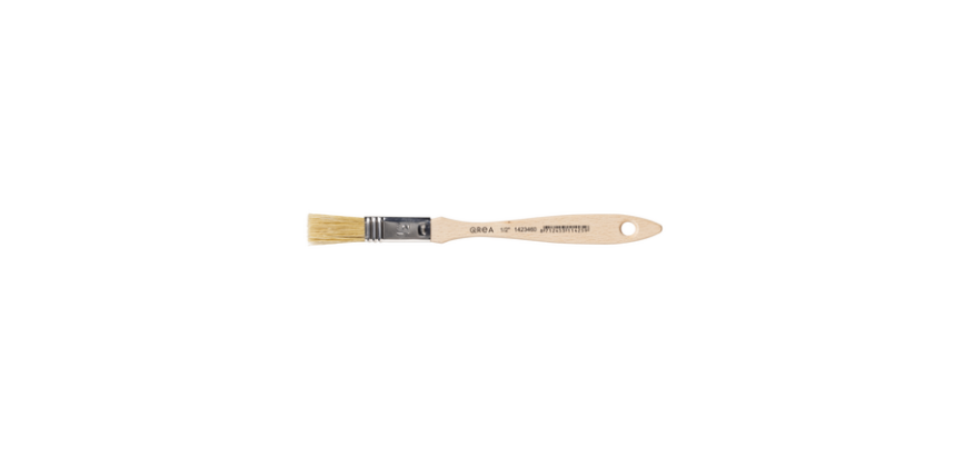 Flat brush Qrea pig bristle no 1/2 width 15mm