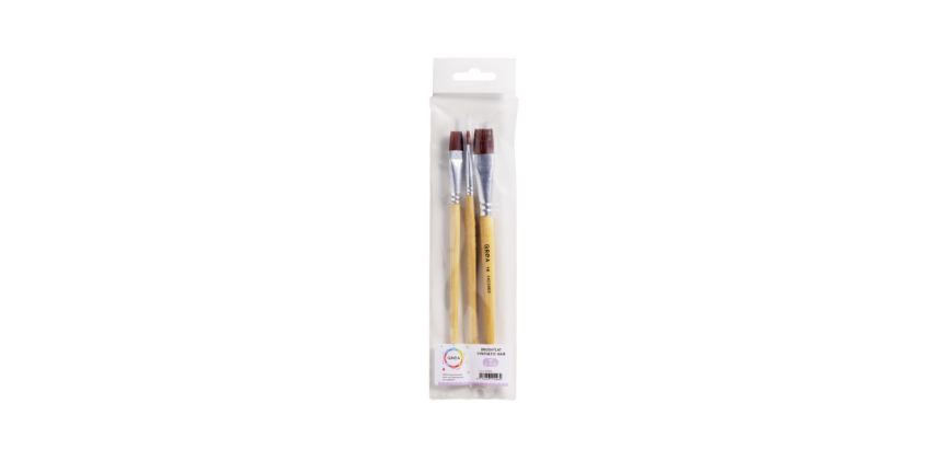 Kwast Qrea synthetisch set à 3 breedtes